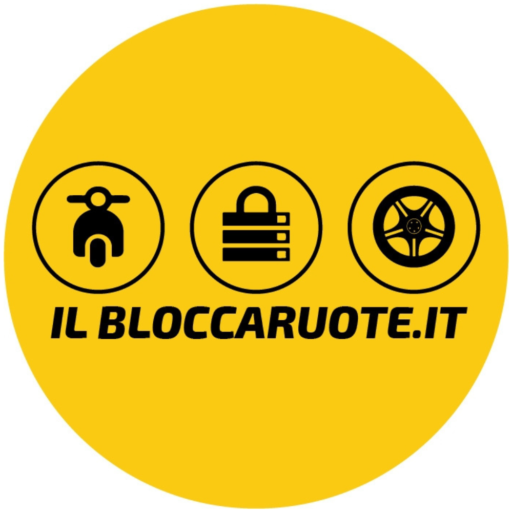 Logo Il Bloccaruote con icone veicoli e lucchetto