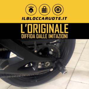 Blocca ruote moto pubblicizzazione antifurto