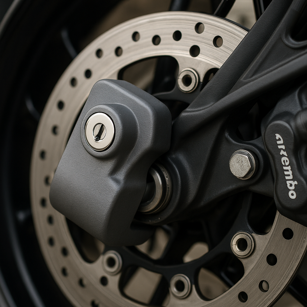 Disco freno moto con lucchetto sicurezza